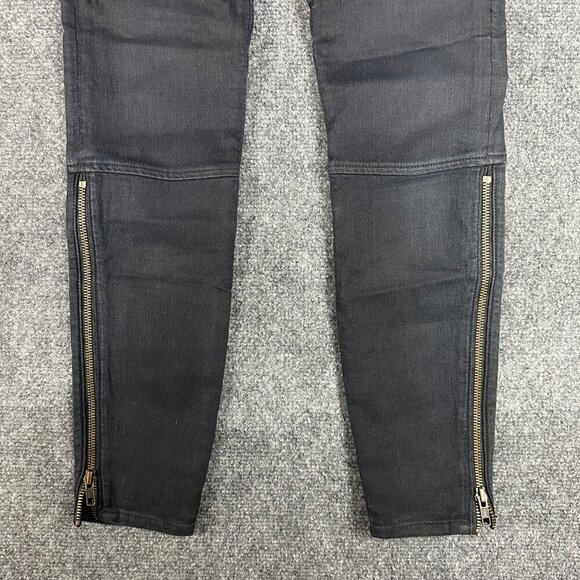 J Brand Pants Womens 4 Stealth Pant Black Cotton Stretch Zip Pockets Zip Ankle - Picture 2 of 9